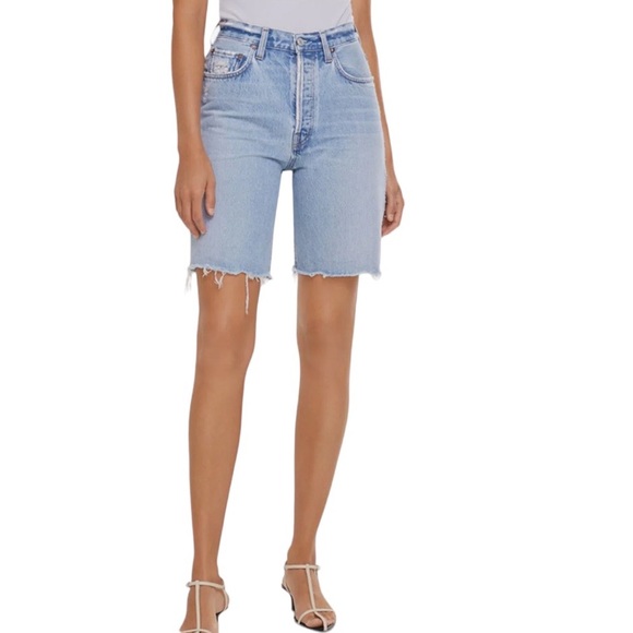 Agolde Shorts Nwot Agolde 9s Pinch Waist Short In Latitude Blue Sz